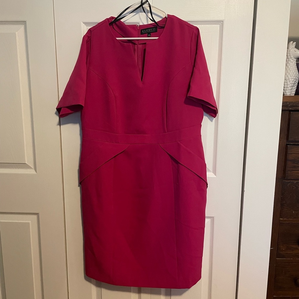 Eloquii Pink Midi Dress